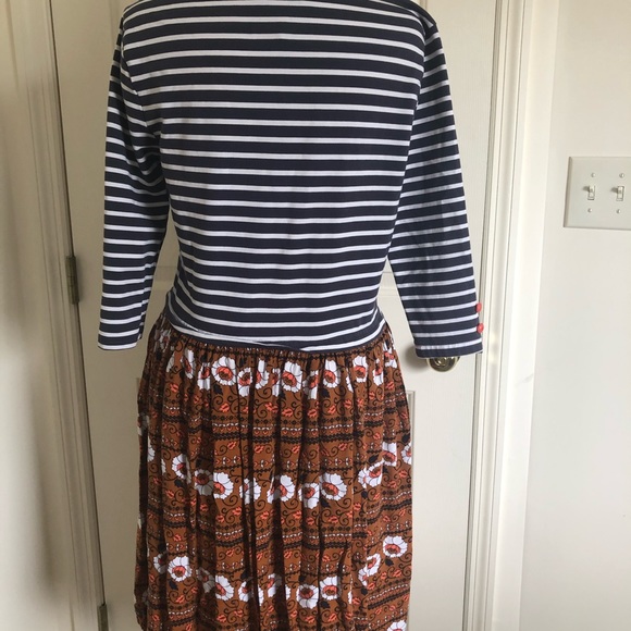 COPY - Matilda Jane 3/4 sleeve top stripes floral dress - Picture 2 of 8